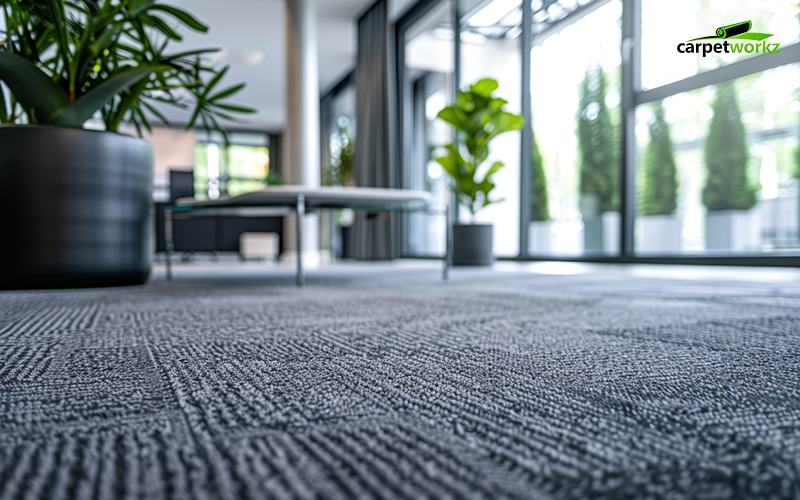 Dark blue office carpet pattern